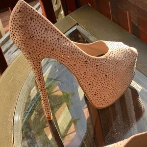 Pink studded Platform Stiletto